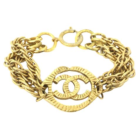 chanel gold bracelet metal|authentic Chanel bracelet.